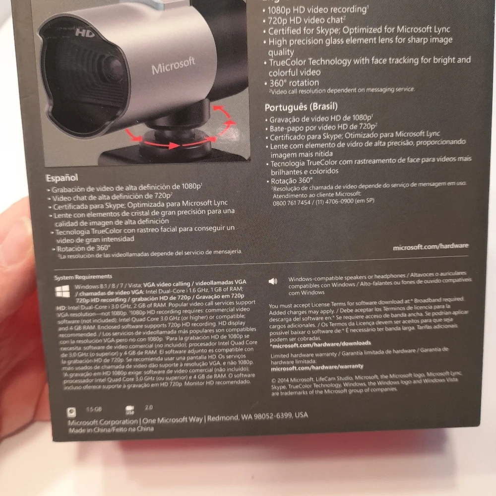 Life Cam studio, web cam, 1080p window 10